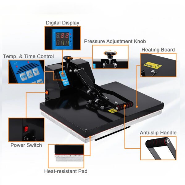 Flatbed Desktop Heat Press Sublimation Machine 3838 - Image 5